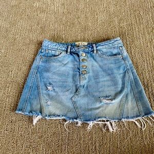 Free people denim skirt